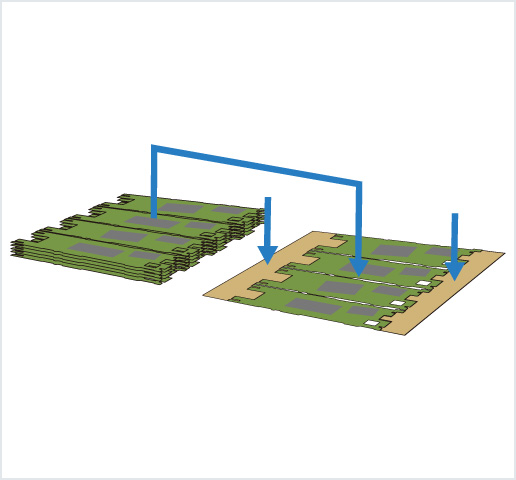 ［Image］PCB placer： HDI 基板用高精度框架排列机